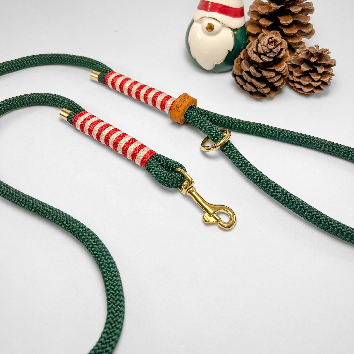 Guinzaglio corda lunghezza fissa 120cm Christmas Collection Green