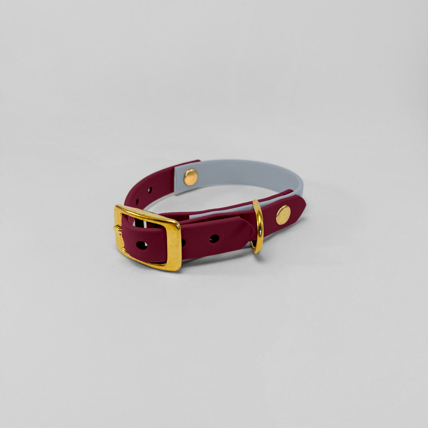 Collare in Biothane® bicolore Wine & Polar blue