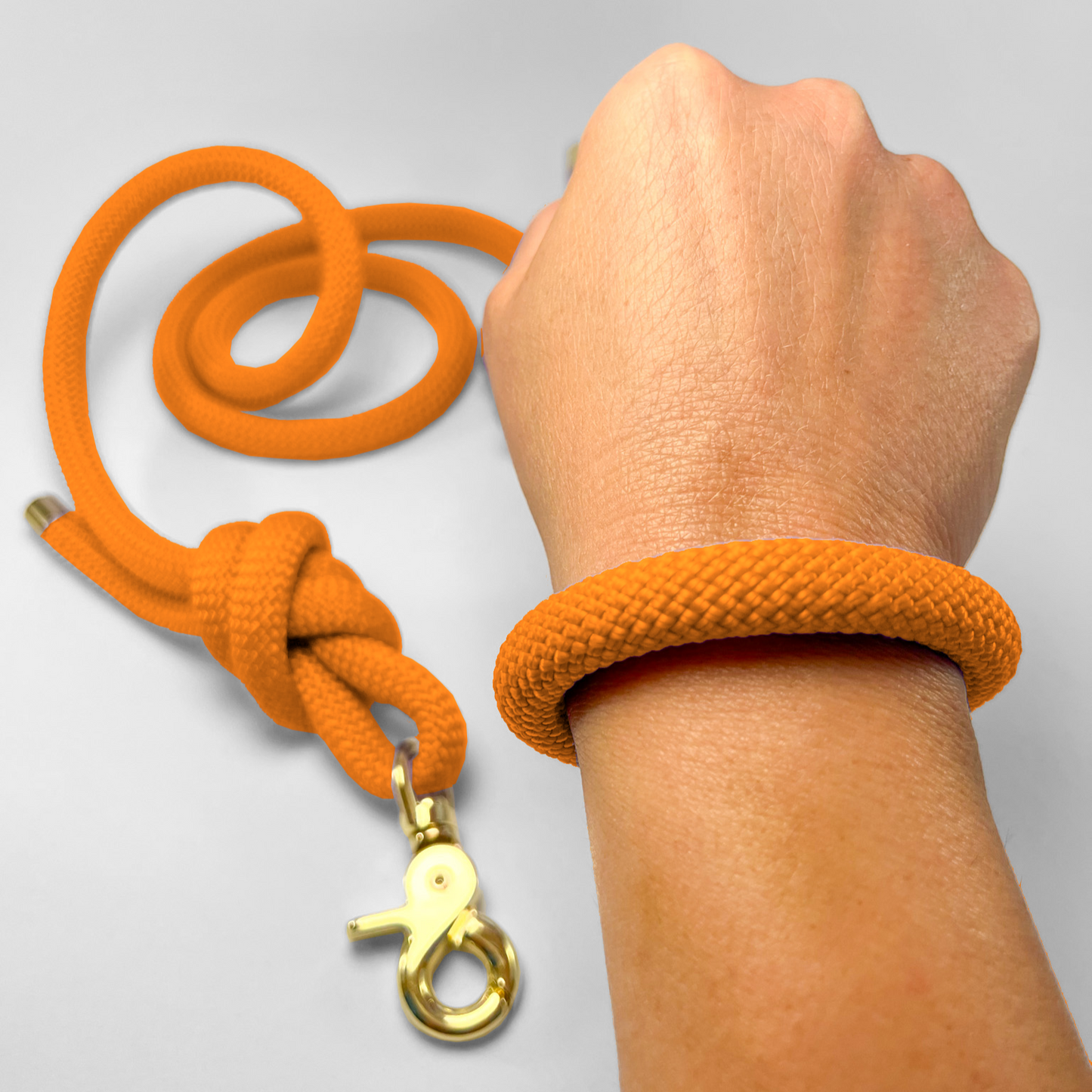 Guinzaglio corda lunghezza fissa 120cm Albicocca