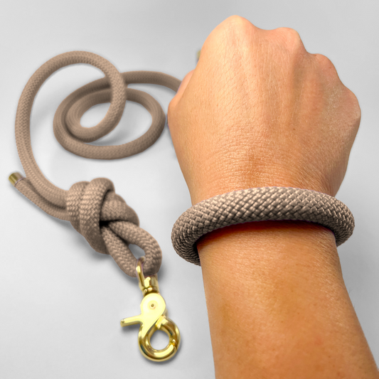 Guinzaglio corda lunghezza fissa 120cm Tan