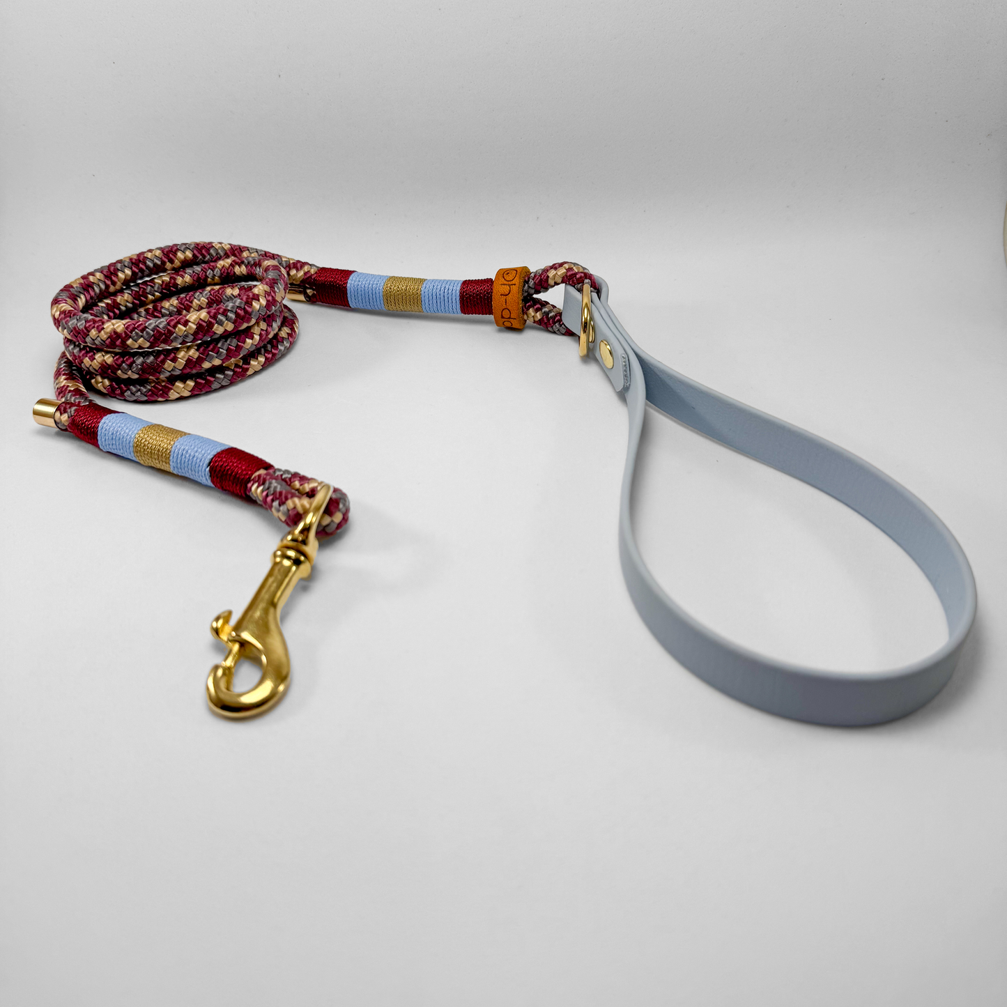 Guinzaglio corda lunghezza fissa 120cm con maniglia in Biothane® Crimson Sky