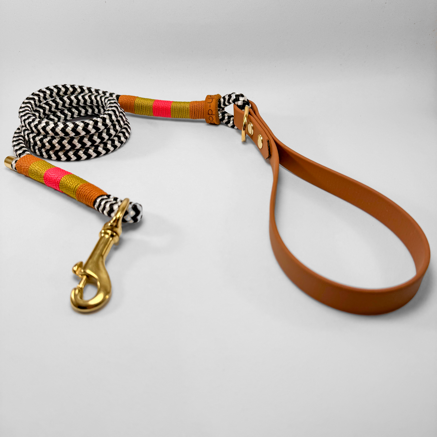 Guinzaglio corda lunghezza fissa 120cm con maniglia in Biothane® Shockwave