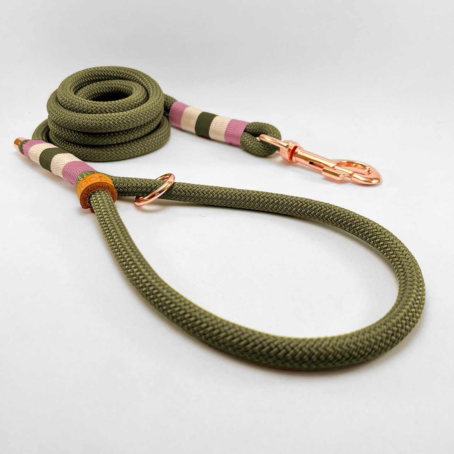 Guinzaglio corda lunghezza fissa 120cm con maniglia in corda Wild Bloom