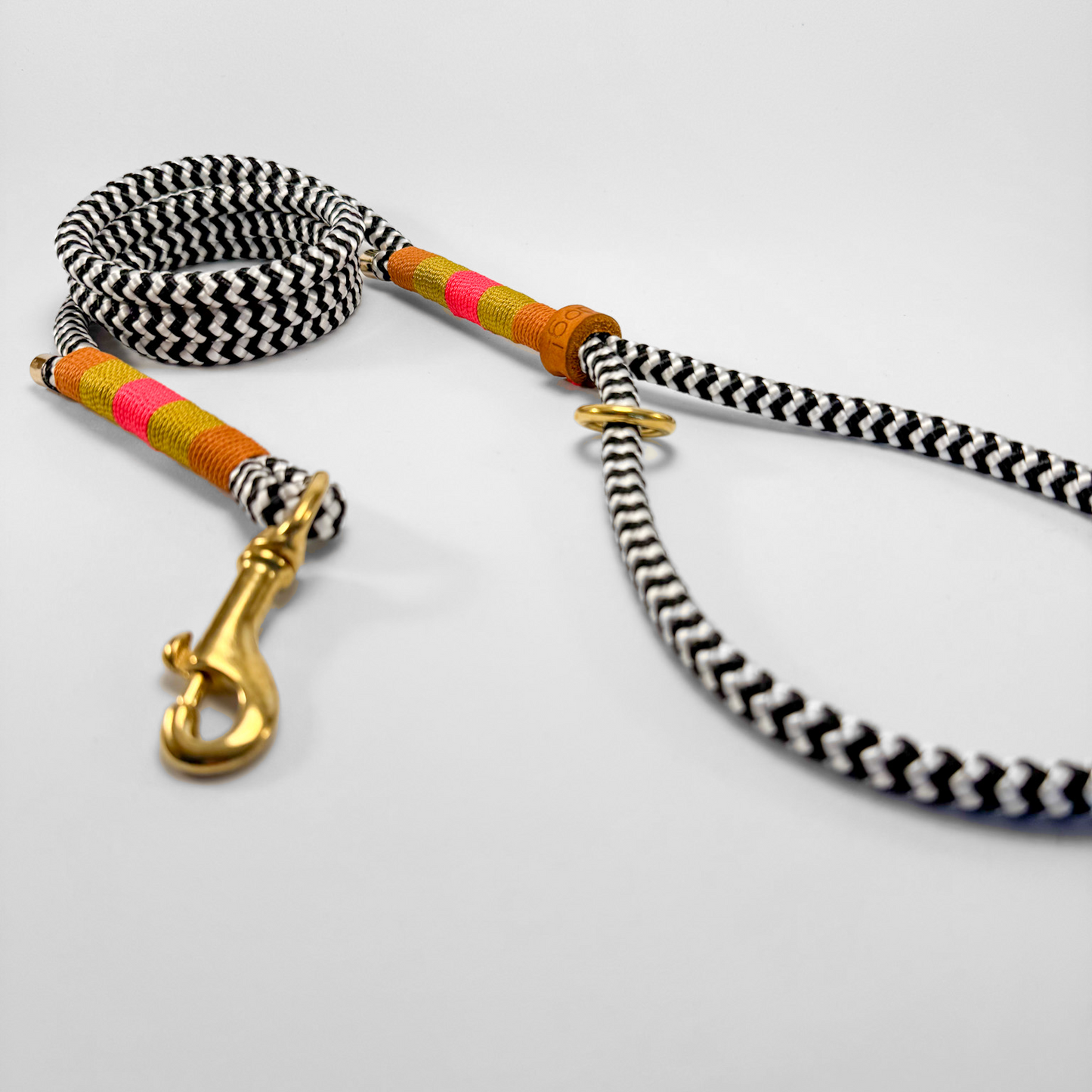 Guinzaglio corda lunghezza fissa 120cm con maniglia in corda Shockwave