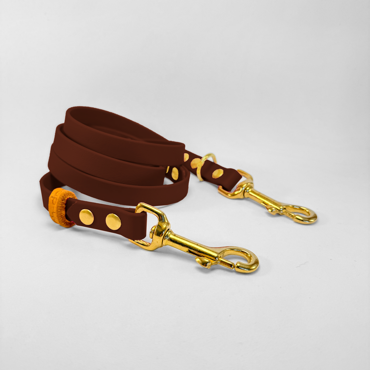 Guinzaglio lunghezza regolabile 200cm in Biothane® Saddle Brown