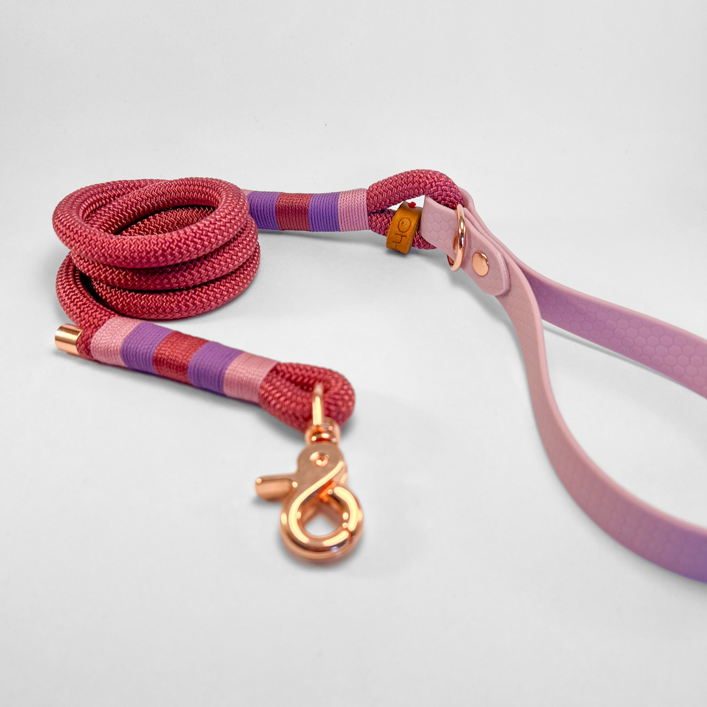 Guinzaglio corda lunghezza fissa 120cm con maniglia in fettuccia Hexa Lilavino