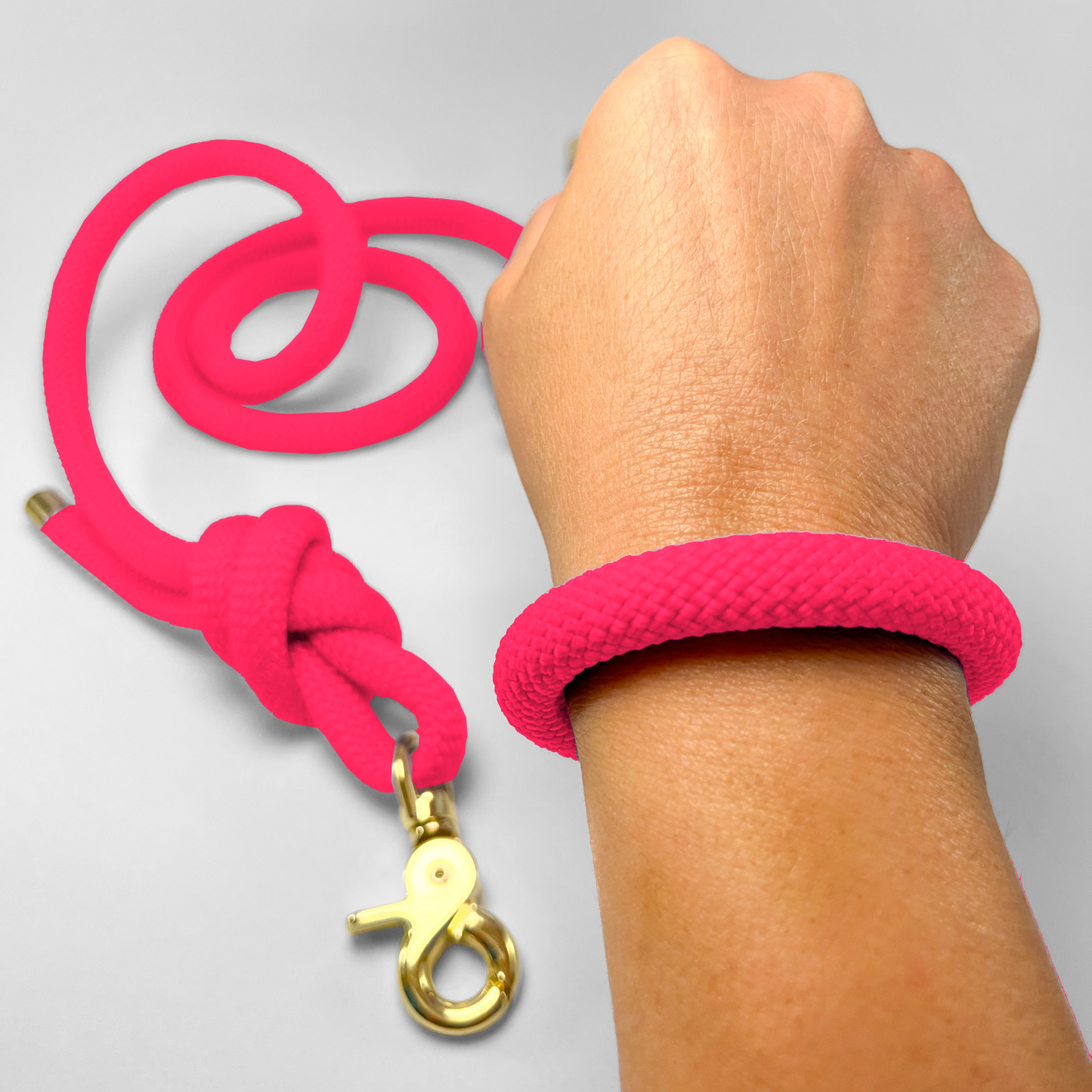 Guinzaglio corda lunghezza fissa 120cm Neon Pink