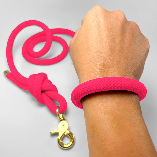 Guinzaglio corda lunghezza fissa 120cm Neon Pink