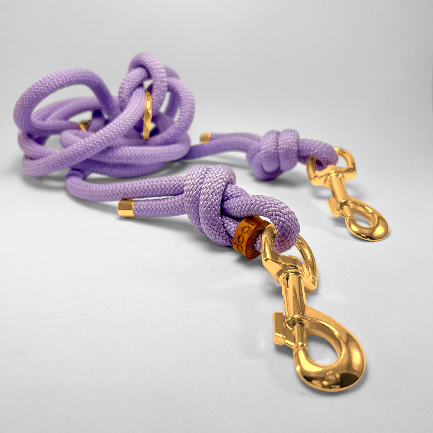 Guinzaglio corda lunghezza regolabile/hands free 200cm Lilla