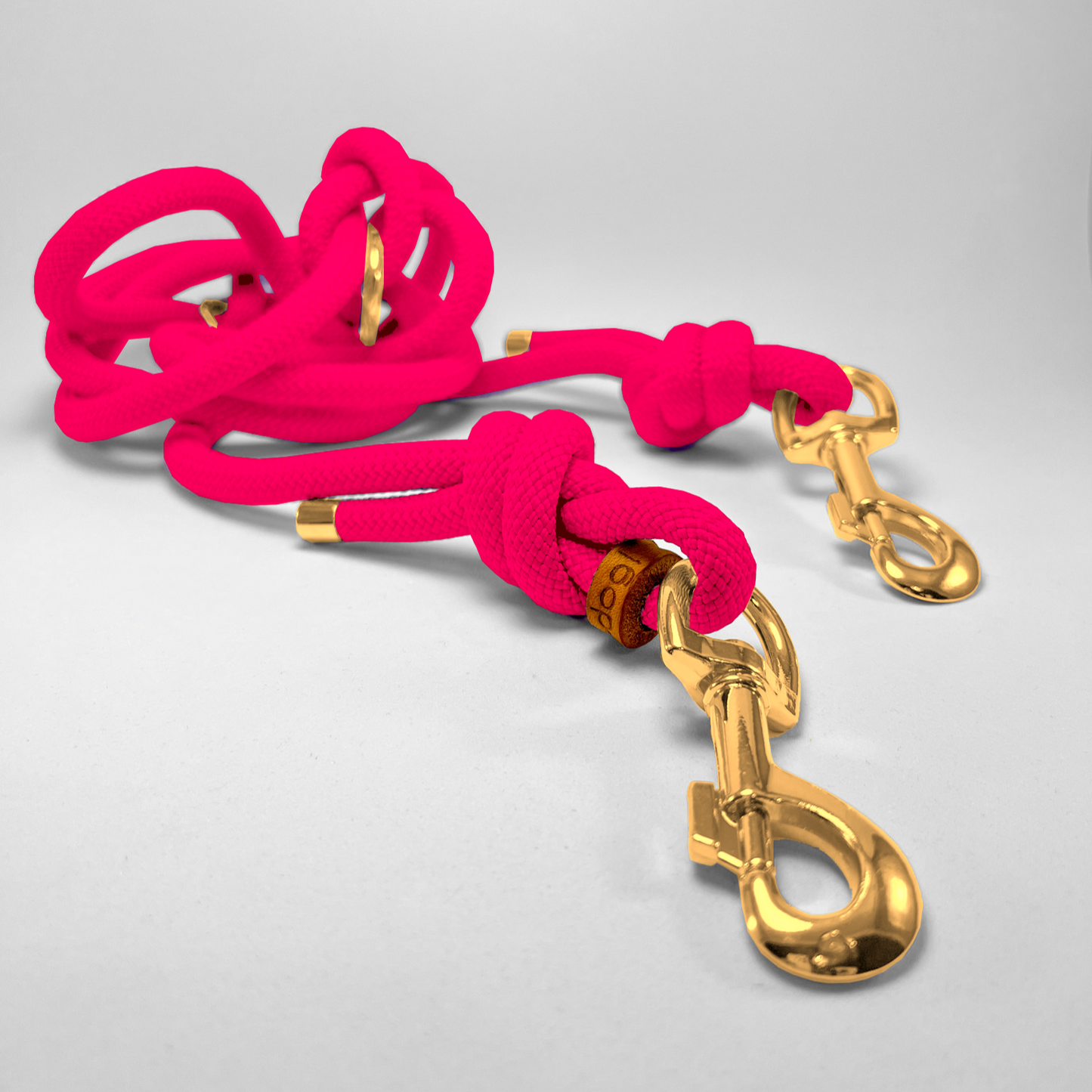 Guinzaglio corda lunghezza regolabile/hands free 200cm Neon Pink