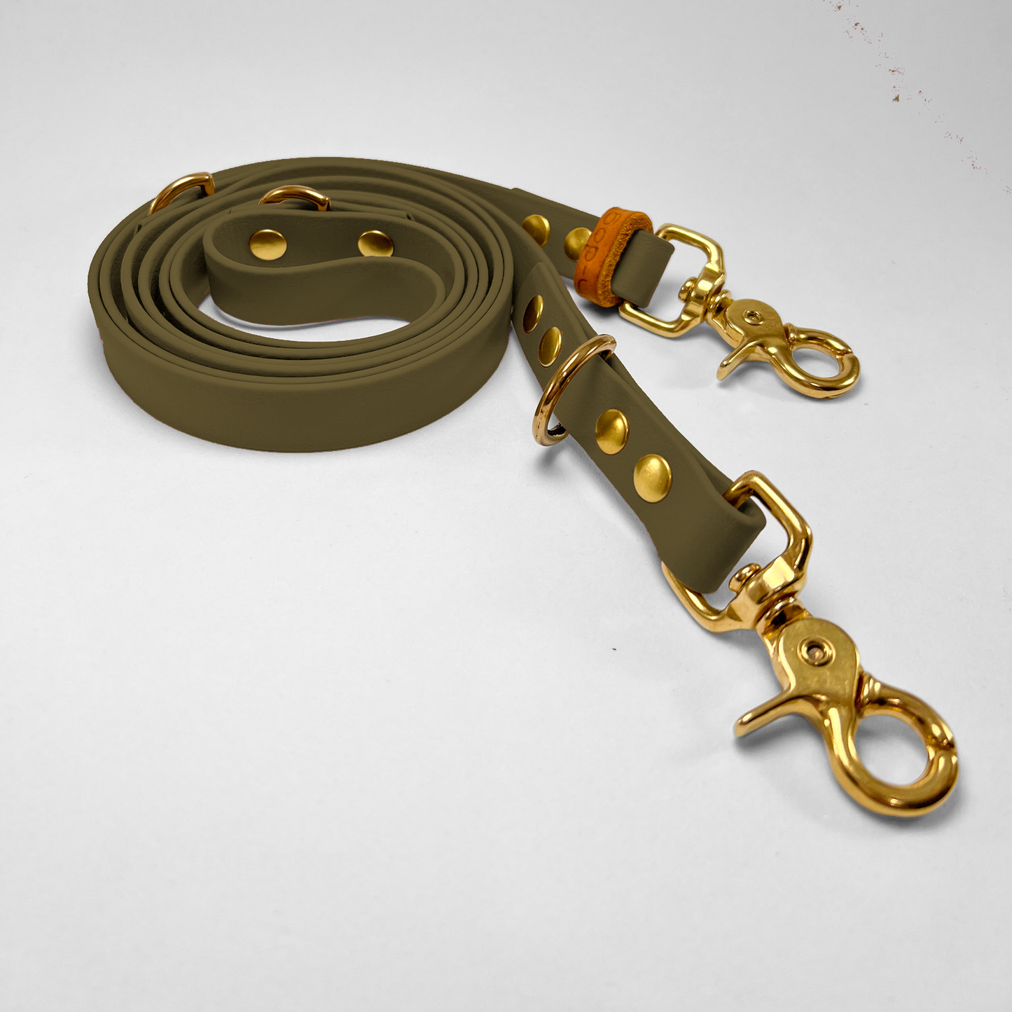 Guinzaglio lunghezza regolabile 200cm in Biothane® Olive