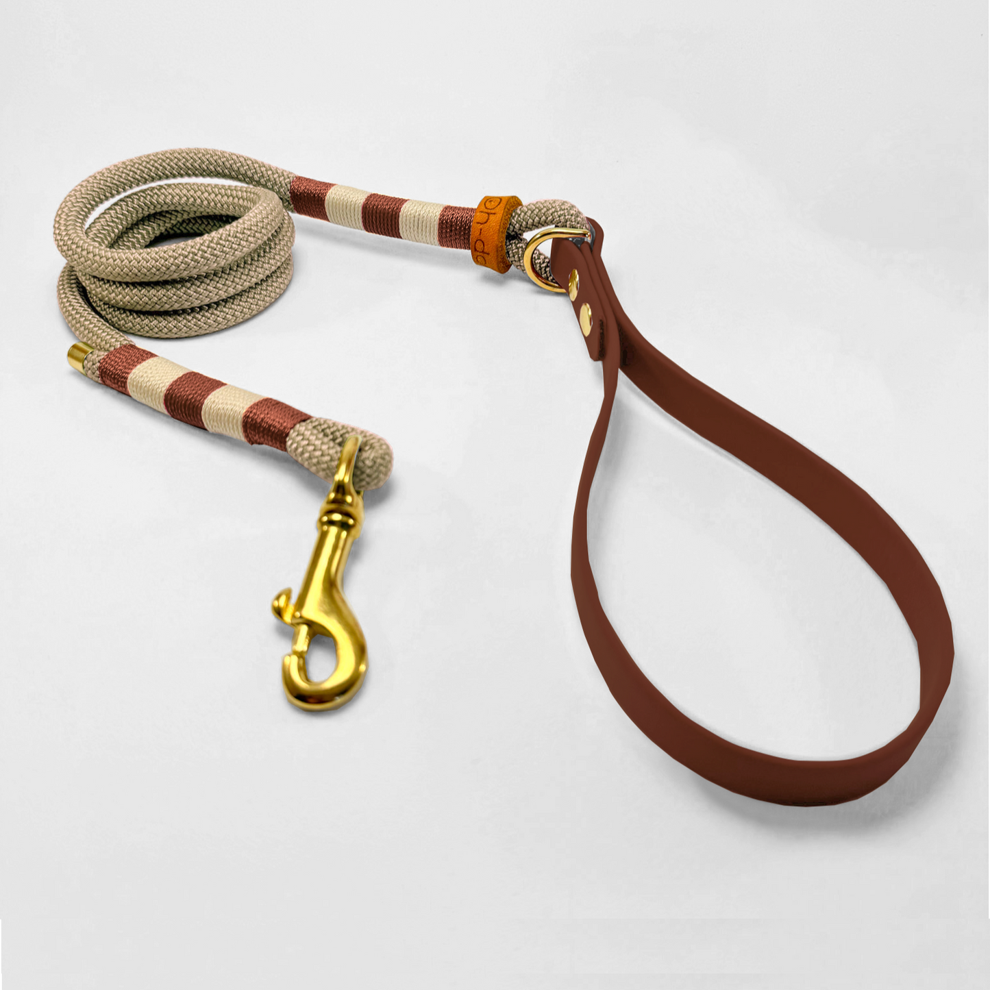 Guinzaglio corda lunghezza fissa 120cm con maniglia in Biothane® Dust