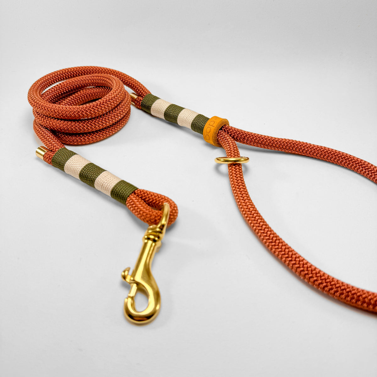 Guinzaglio in corda 120 cm – Resistente e comodo | Maniglia in corda Burnt Sienna
