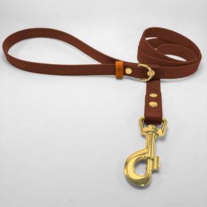 Fixed length leash 120cm in Biothane® Saddle Brown