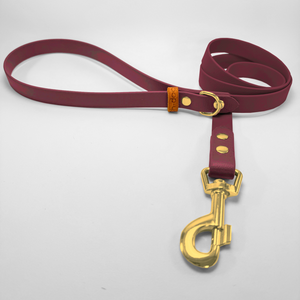 Fixed length leash 120cm in Biothane® Wine
