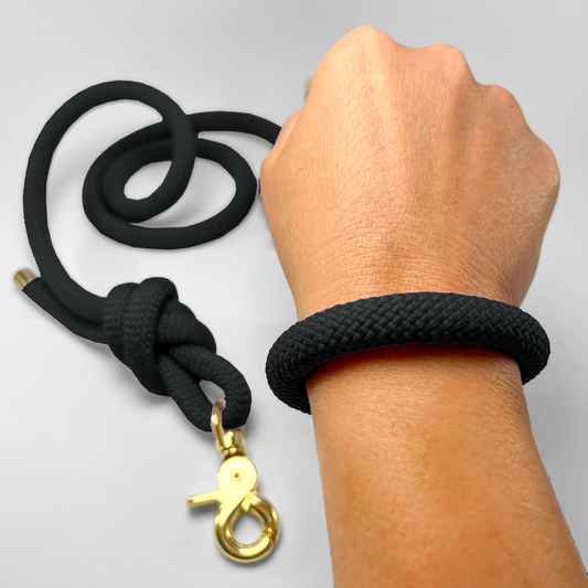Guinzaglio corda lunghezza fissa 120cm Black