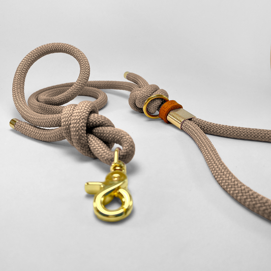 Guinzaglio corda lunghezza fissa 120cm Tan