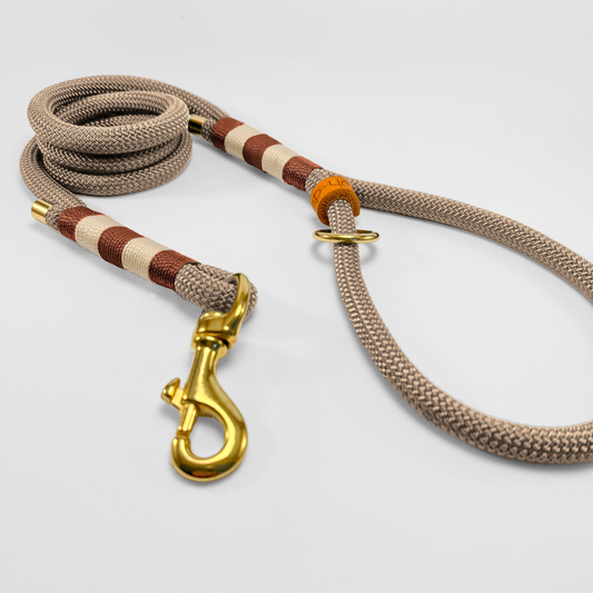 Guinzaglio corda lunghezza fissa 120cm con maniglia in corda Dust