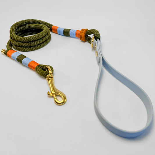 Guinzaglio corda lunghezza fissa 120cm con maniglia in Biothane® Alpine Glow