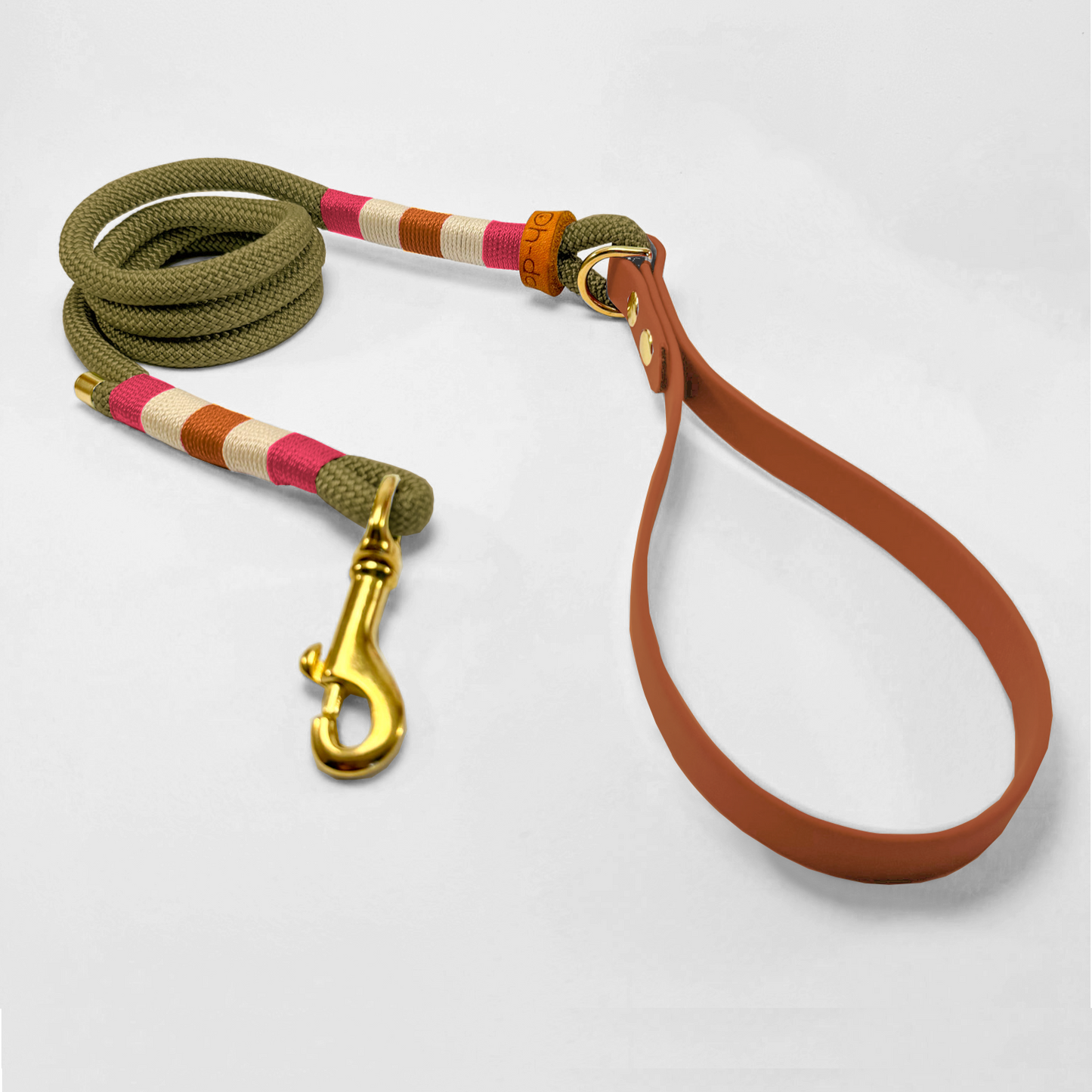 Guinzaglio corda lunghezza fissa 120cm con maniglia in Biothane® Meadow Florals