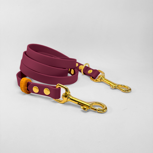 Guinzaglio lunghezza regolabile 200cm in Biothane® Wine