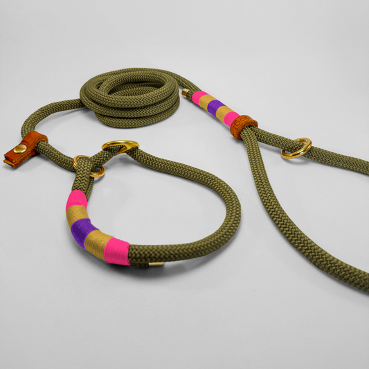 Guinzaglio da Retriever lunghezza fissa 120 cm Fluo Jungle