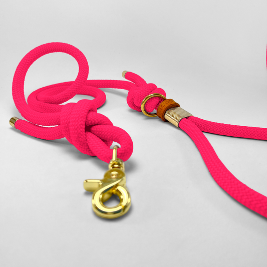 Guinzaglio corda lunghezza fissa 120cm Neon Pink