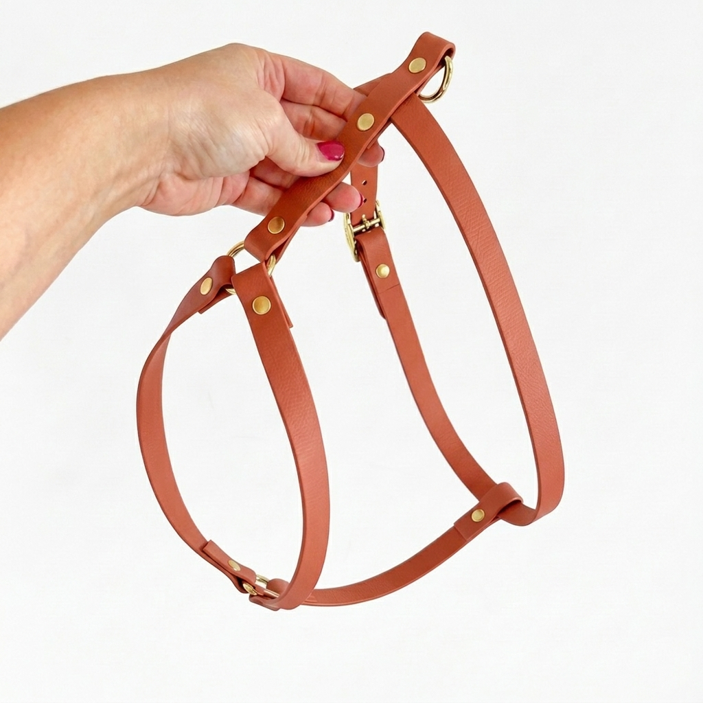 Harnais en H en Biothane® marron clair