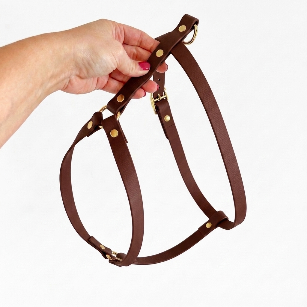 Harnais en H en Biothane® marron selle
