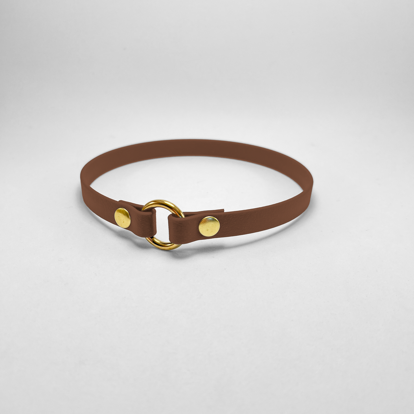 Porta medaglietta in Biothane® Brown