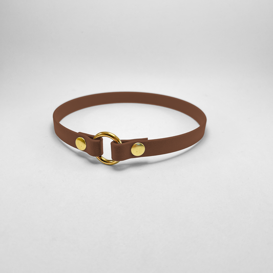 Porta medaglietta in Biothane® Brown