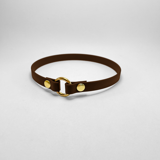 Porta medaglietta in Biothane® Dark Brown