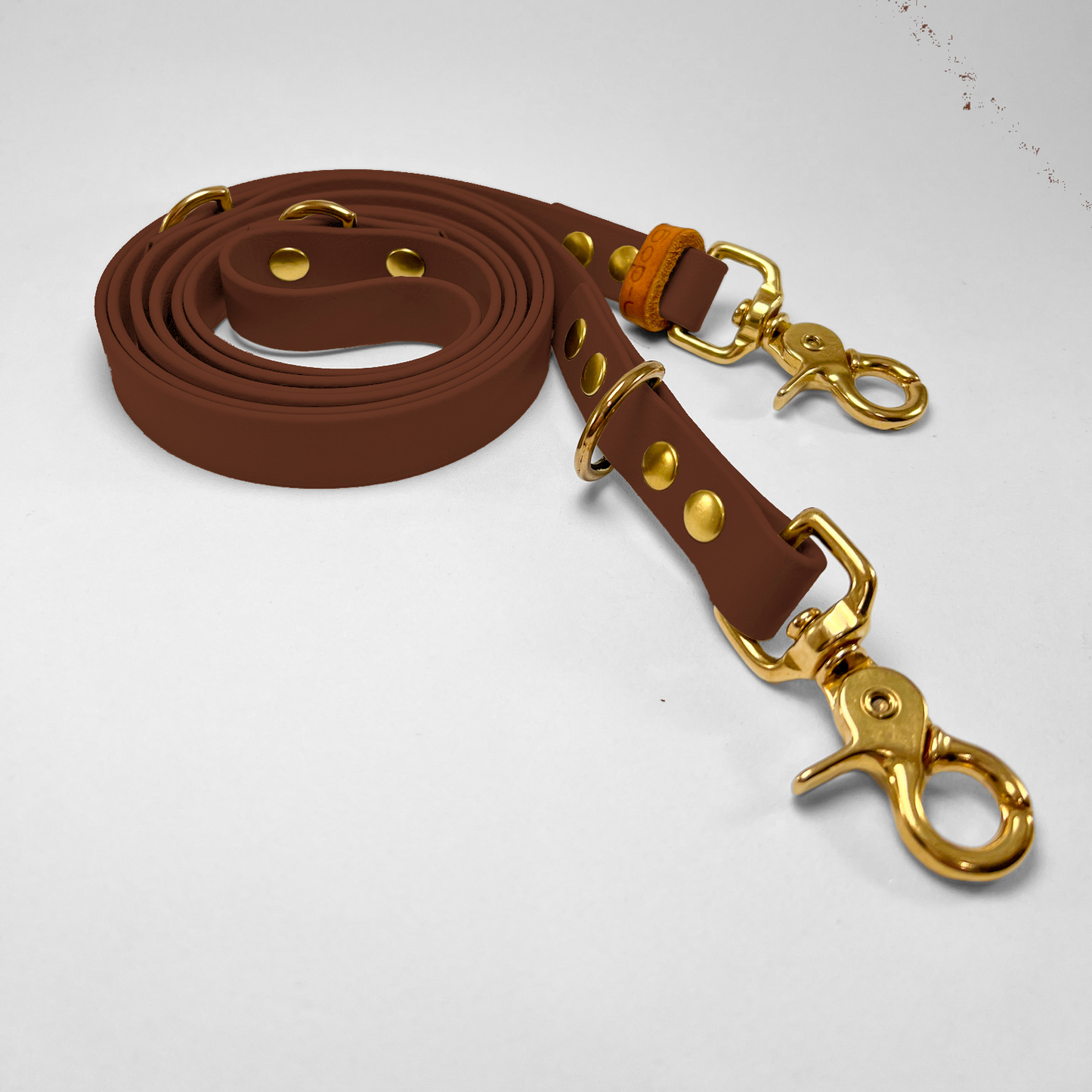 Guinzaglio lunghezza regolabile 200cm in Biothane® Saddle Brown